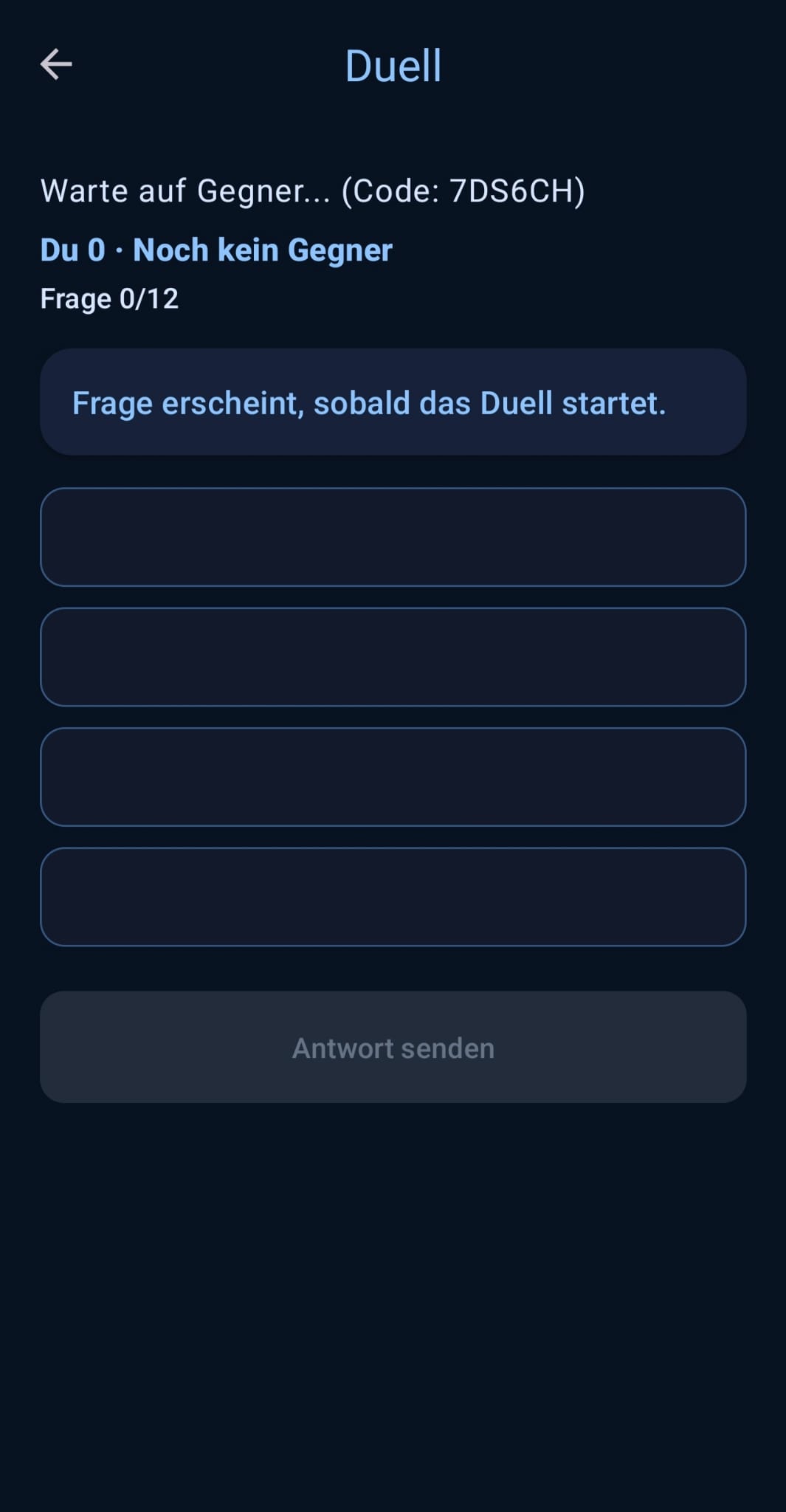 SBFReady Duell-Modus im Spiel beim Warten auf den Gegner
