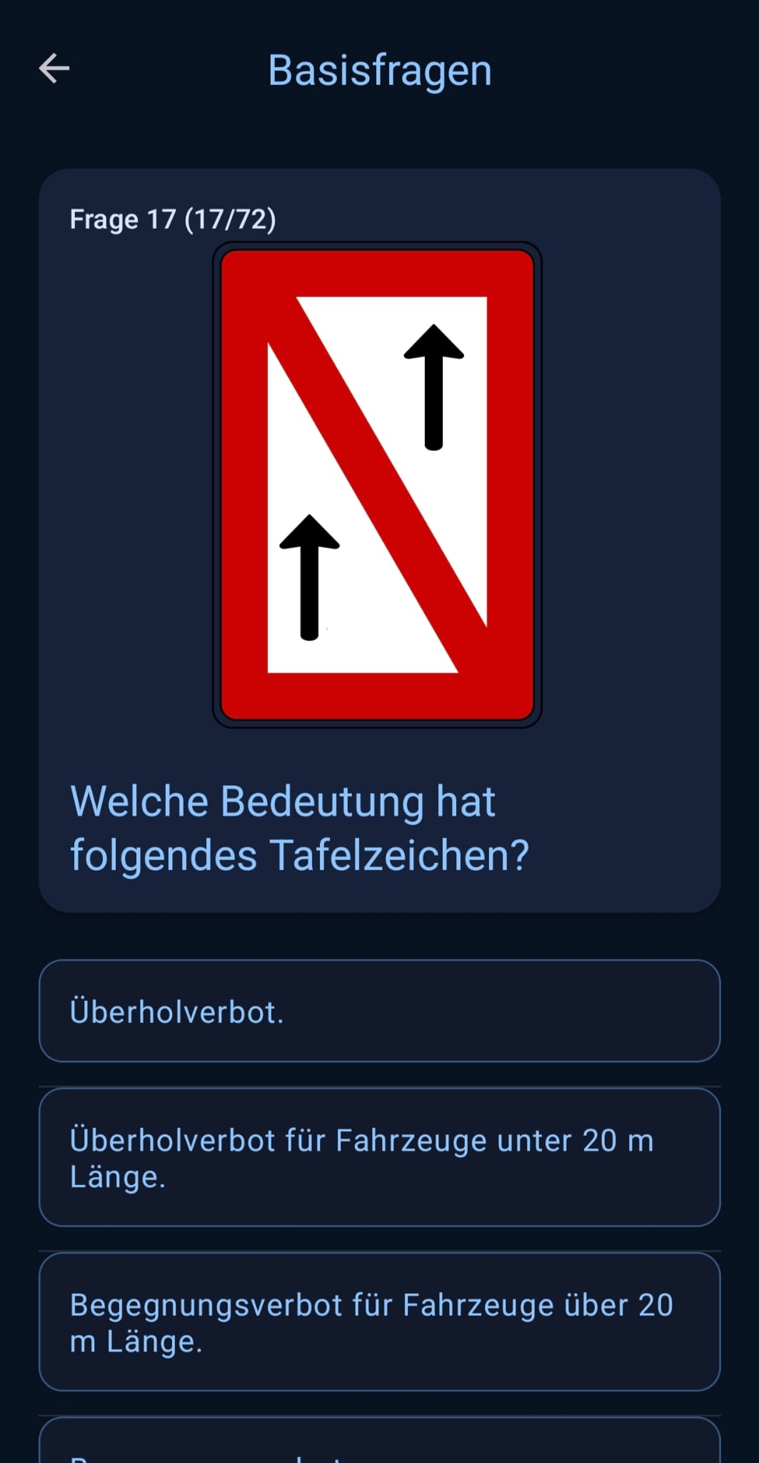 SBFReady Basisfragen im Lernmodus